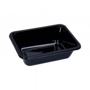 Coquille repas PP noir Maptipack mono compartimenté 1'750 ml